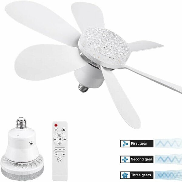 ELİTLED LED 6 KANATLI TAVAN VANTİLATÖR PERVANE AMPUL KUMANDALI 30W