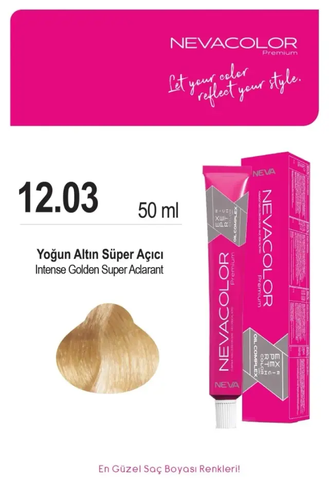 NEVA COLOR TÜP 12.03 YOĞUN ALTIN SÜPER AÇICI(OKSİDAN DAHİL)