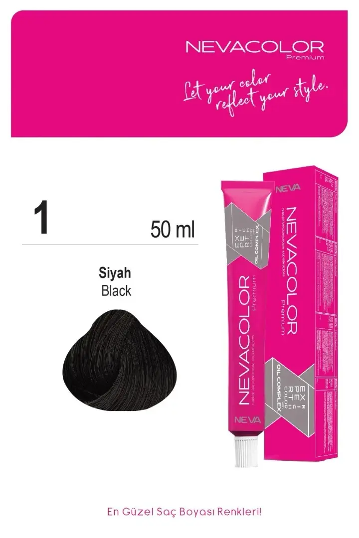 NEVA COLOR TÜP BOYA 1 SİYAH(OKSİDAN DAHİL)
