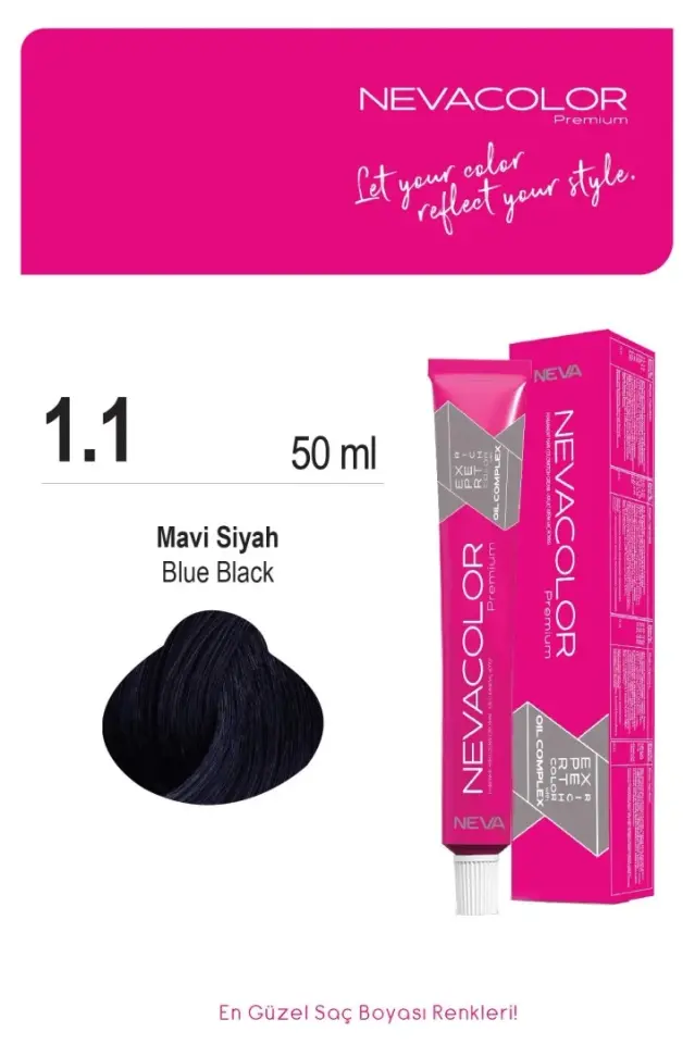 NEVA COLOR TÜP 1.1 MAVİ SİYAH(OKSİDAN DAHİL)