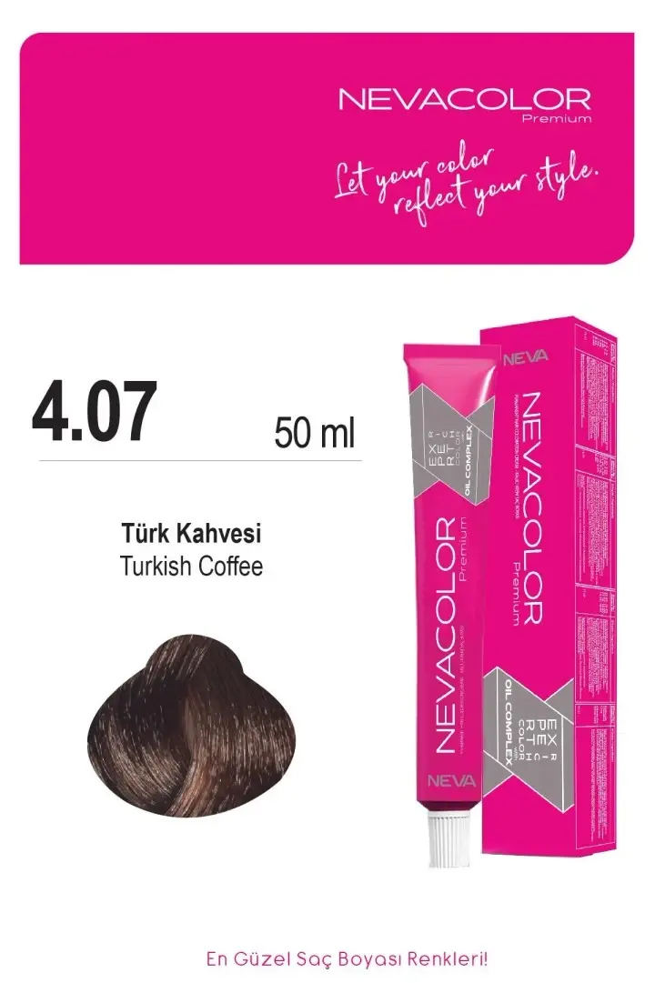 NEVA COLOR TÜP 4,07 TÜRK KAHVESİ(OKSİDAN DAHİL)