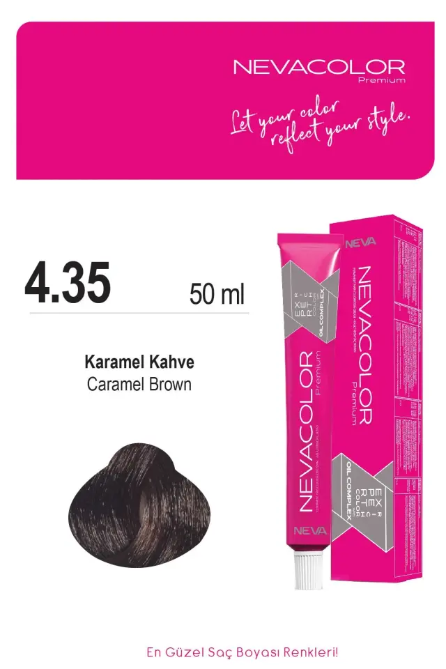 NEVA COLOR TÜP 4,35 KARAMEL KAHVE(OKSİDAN DAHİL)