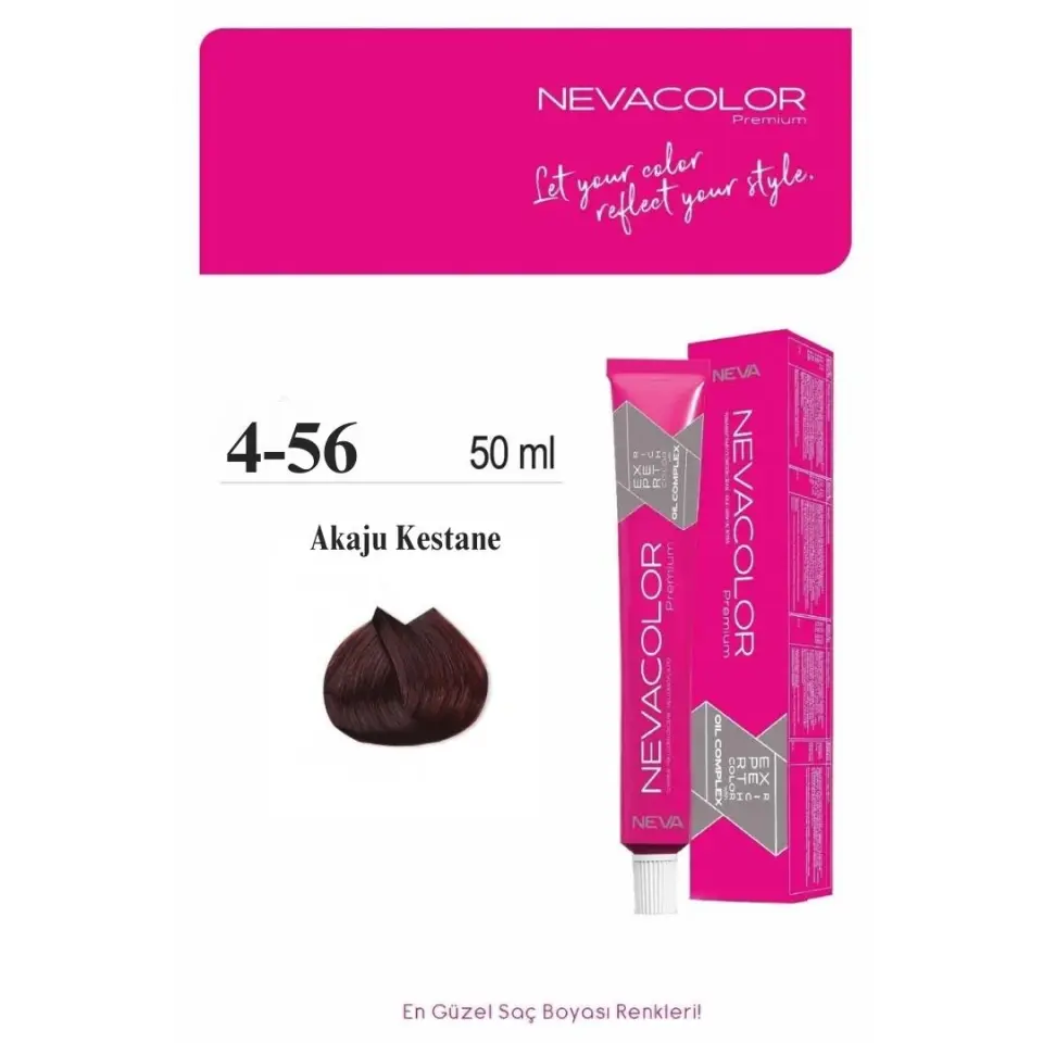 NEVA COLOR TÜP 4,56 AKAJU KESTANE(OKSİDAN DAHİL)