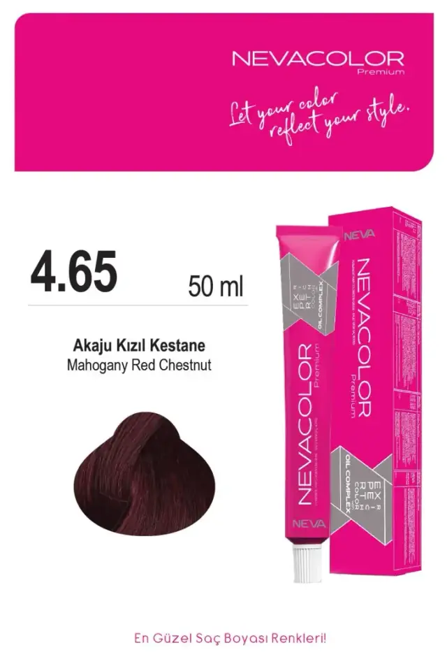 NEVA COLOR TÜP 4,65 AKAJU KIZIL KESTANE(OKSİDAN DAHİL)