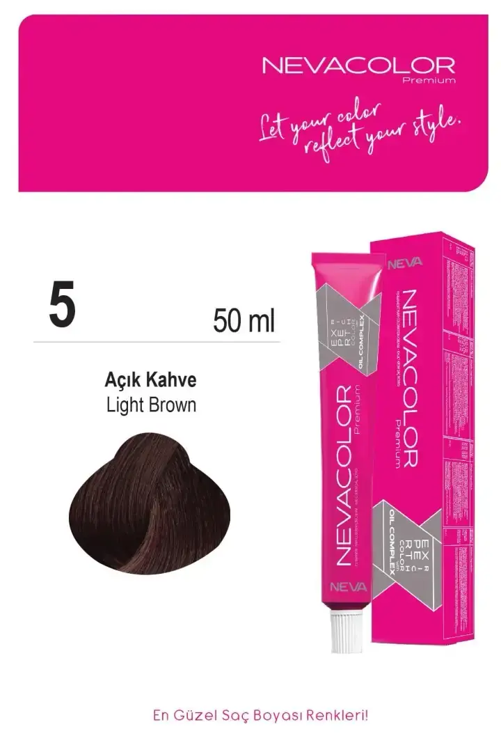 NEVA COLOR TÜP 5 AÇIK KAHVE(OKSİDAN DAHİL)