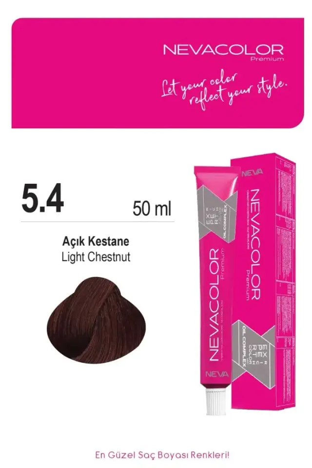 NEVA COLOR TÜP 5,4 AÇIK KESTANE(OKSİDAN DAHİL)