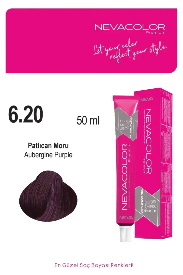 NEVA COLOR TÜP 6,20 PATLICAN MORU(OKSİDAN DAHİL)