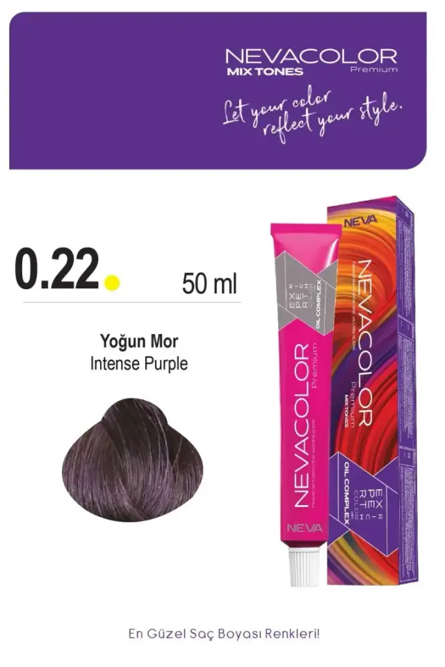 NEVA COLOR TÜP 0,22 YOĞUN MOR(OKSİDAN DAHİL)