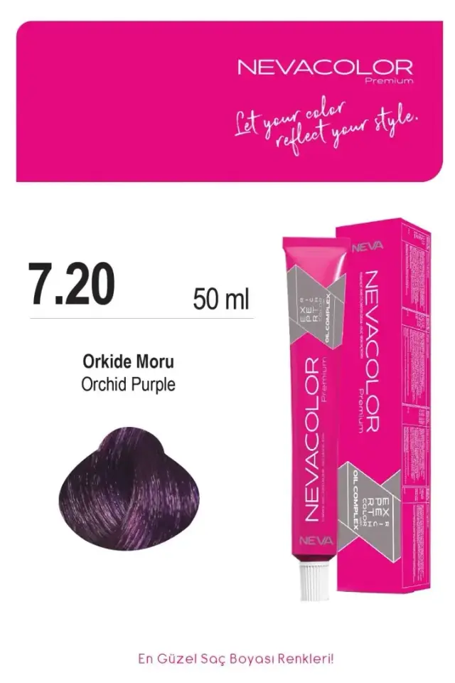 NEVA COLOR TÜP 7,20 ORKİDE MORU(OKSİDAN DAHİL)
