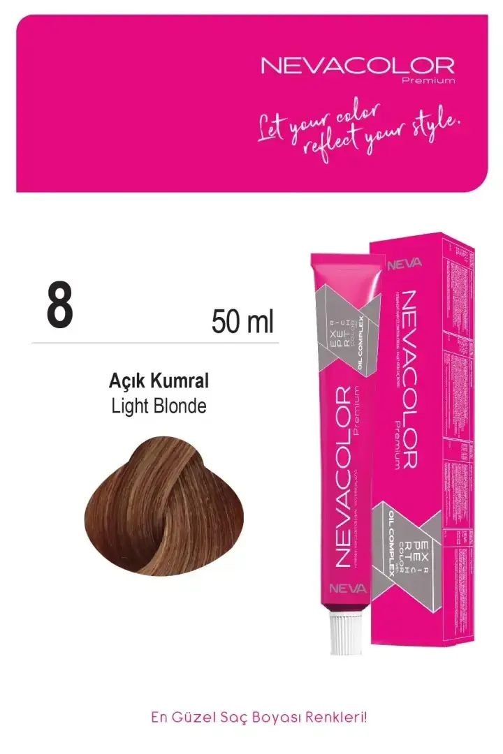 NEVA COLOR TÜP 8 AÇIK KUMRAL(OKSİDAN DAHİL)