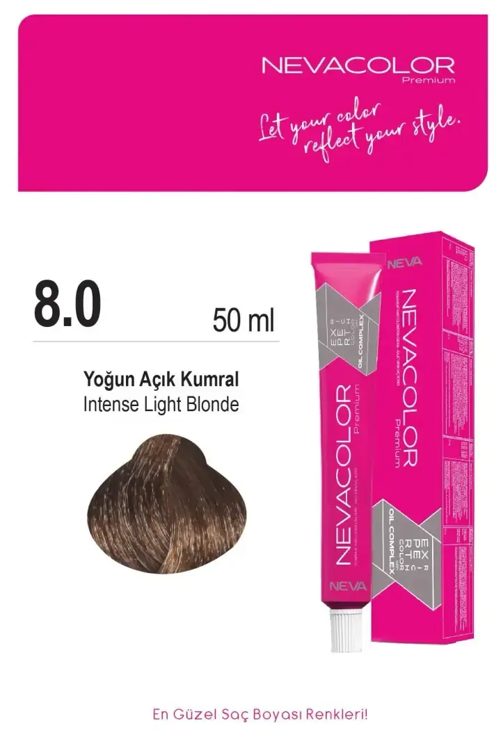 NEVA COLOR TÜP 8,0 YOĞUN AÇIK KUMRAL(OKSİDAN DAHİL)