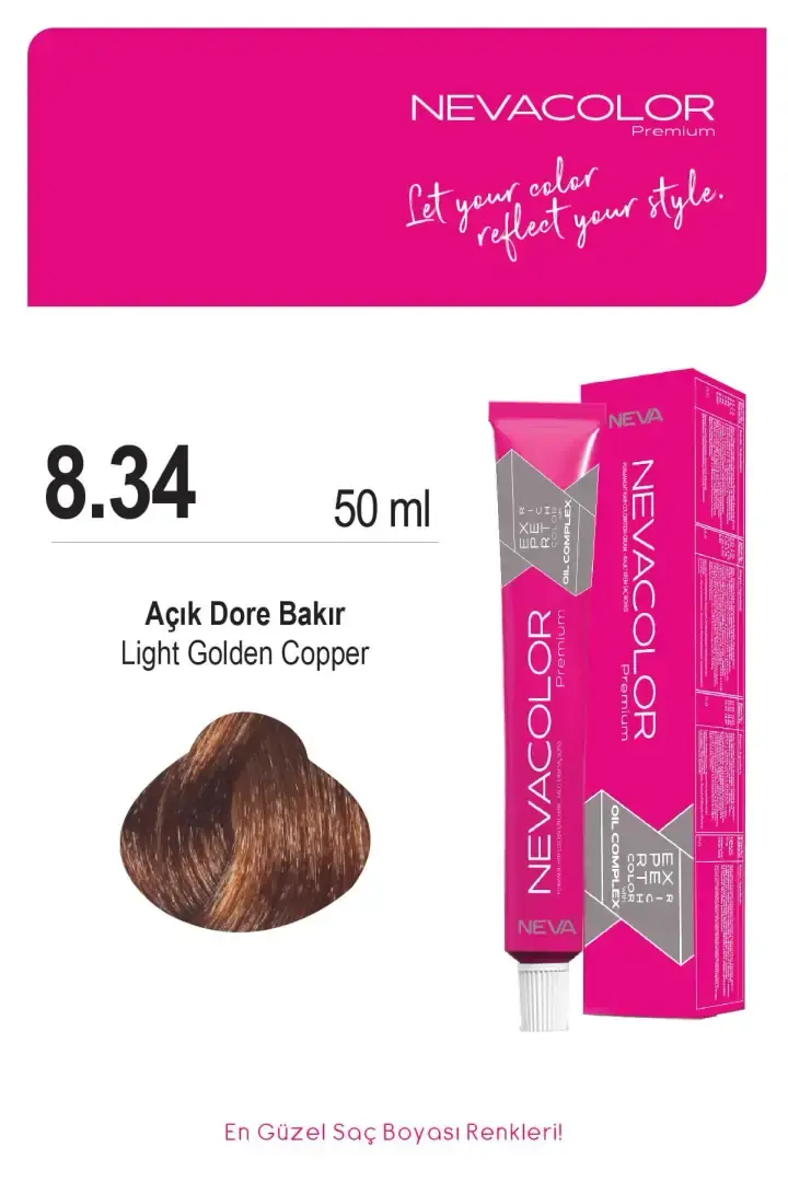 NEVA COLOR TÜP 8,34 AÇIK DORE BAKIR(OKSİDAN DAHİL)
