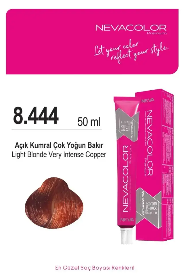 NEVA COLOR TÜP 8,444 AÇIK KUMRAL ÇOK YOĞUN BAKIR(OKSİDAN DAHİL)
