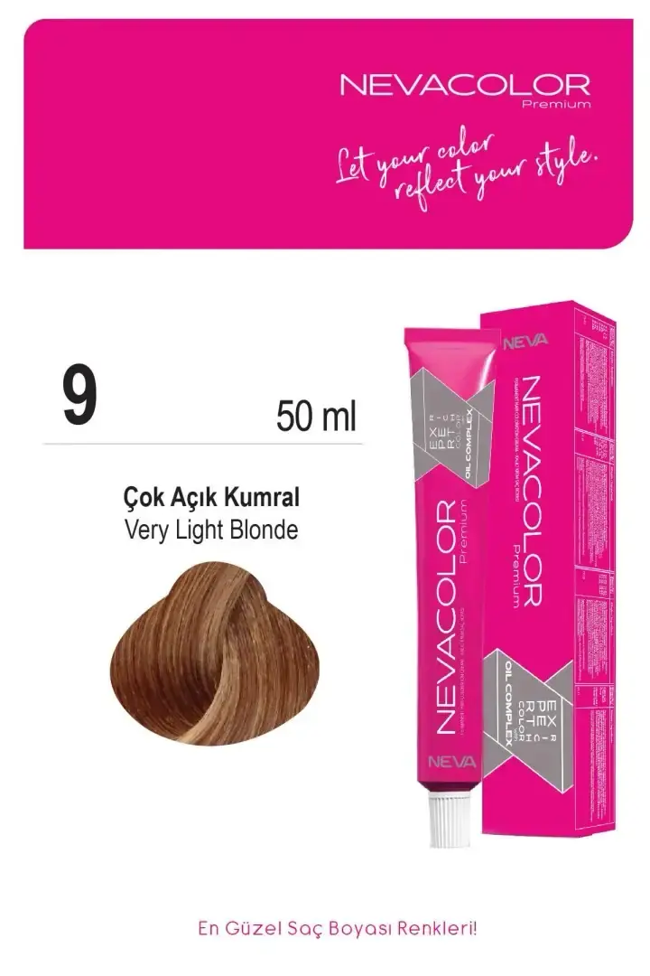 NEVA COLOR TÜP 9 ÇOK AÇIK KUMRAL(OKSİDAN DAHİL)