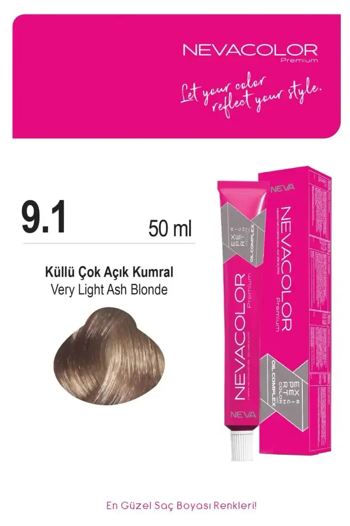 NEVA COLOR TÜP 9,1 KÜLLÜ ÇOK AÇIK KUMRAL(OKSİDAN DAHİL)