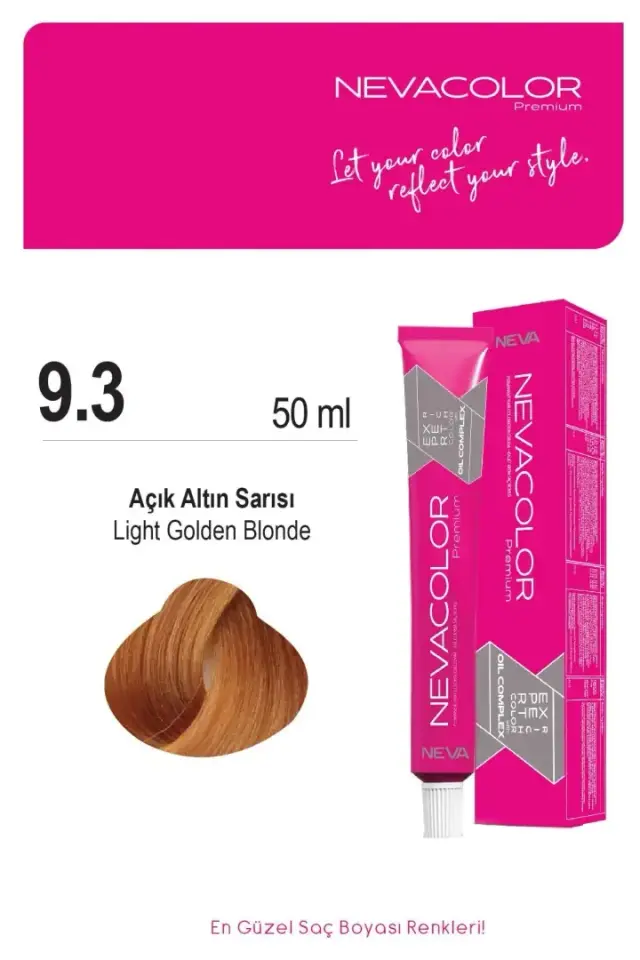 NEVA COLOR TÜP 9,3 AÇIK ALTIN SARISI(OKSİDAN DAHİL)