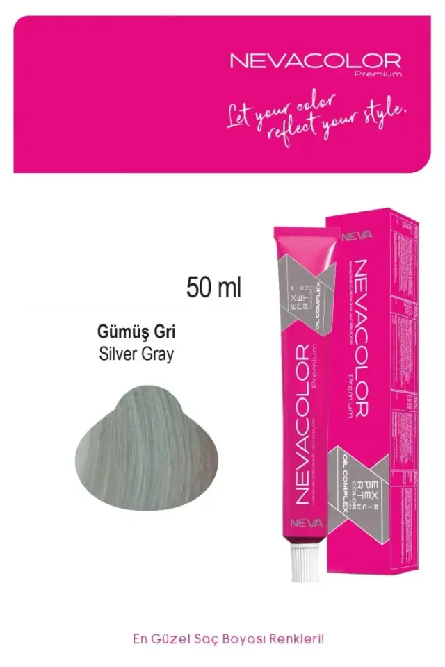 NEVA COLOR TÜP GRİ GÜMÜŞ(OKSİDAN DAHİL)