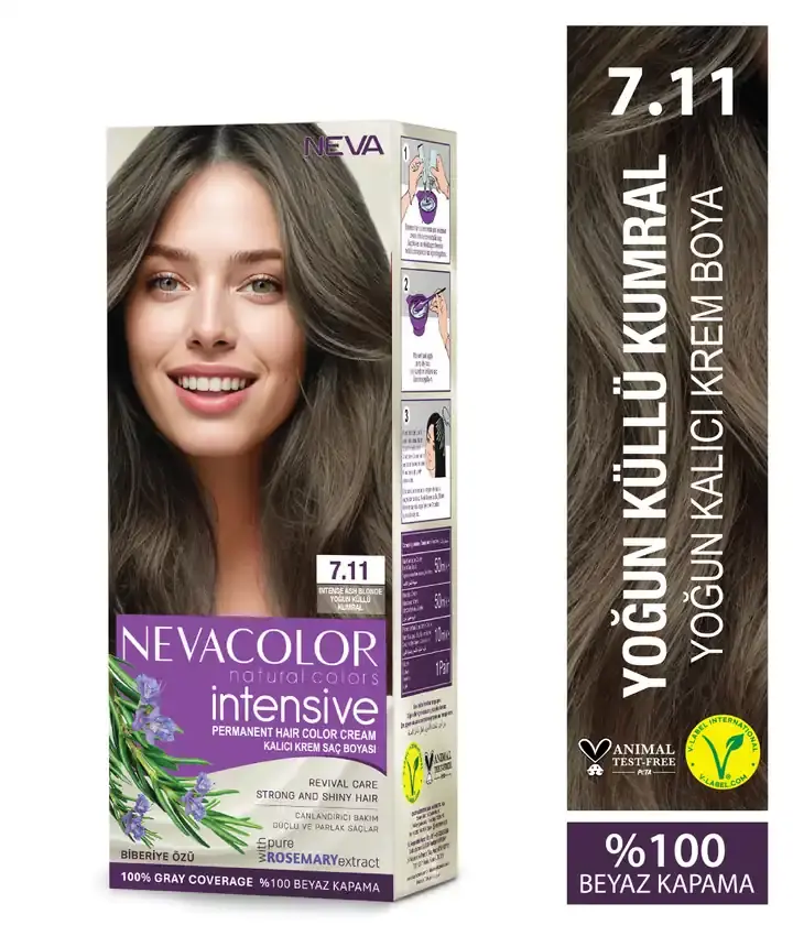 NEVA COLOR NATURAL İNTENSİVE 7,11 YOĞUN KÜLLÜ KUMRAL
