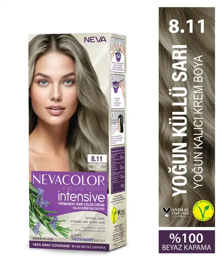 NEVA COLOR NATURAL İNTENSİVE 8,11 YOĞUN KÜLLÜ SARI